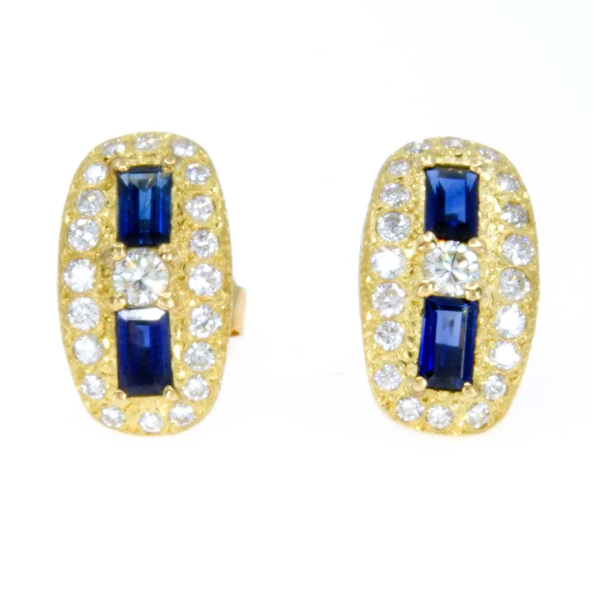 2.52ct Sapphire and Diamond Earrings