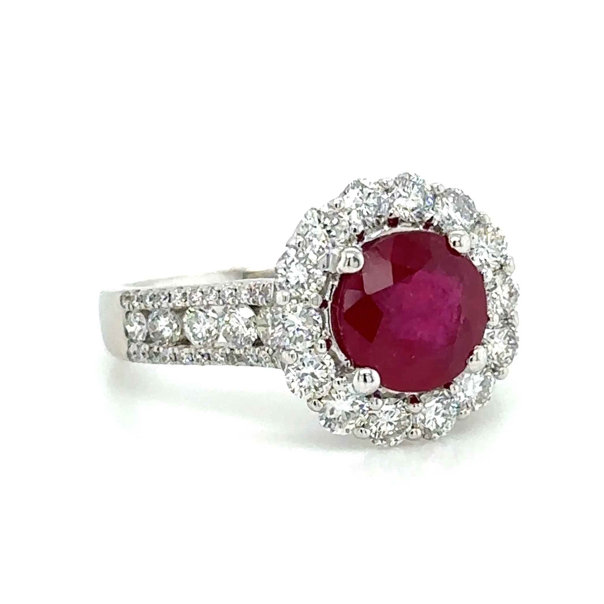 4.50ct tw Ruby And Diamond Right Hand Cocktail Ring