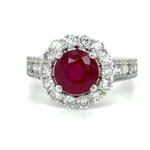 4.50ct tw Ruby And Diamond Right Hand Cocktail Ring