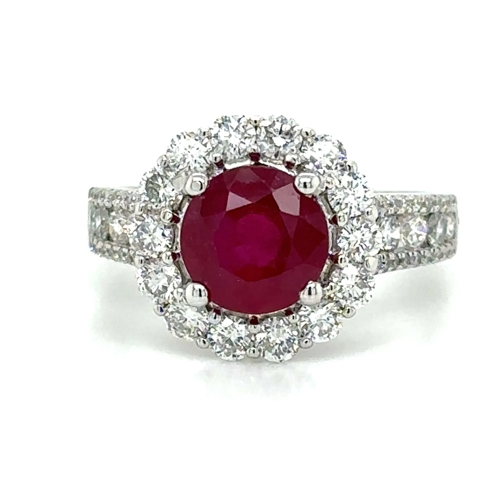 4.50ct tw Ruby And Diamond Right Hand Cocktail Ring