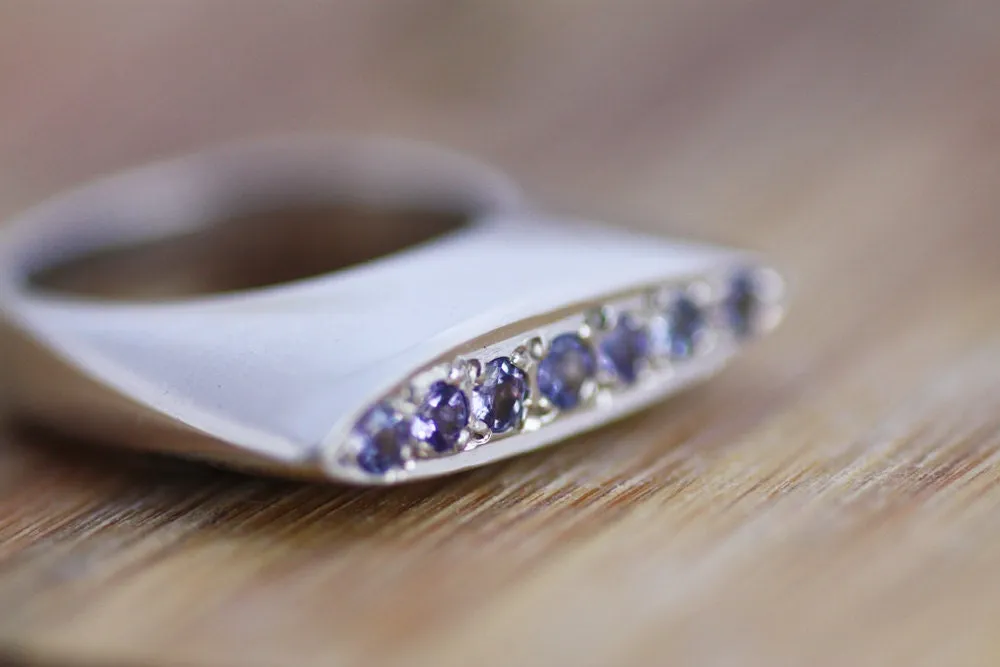 Blue Tanzanite Statement ring