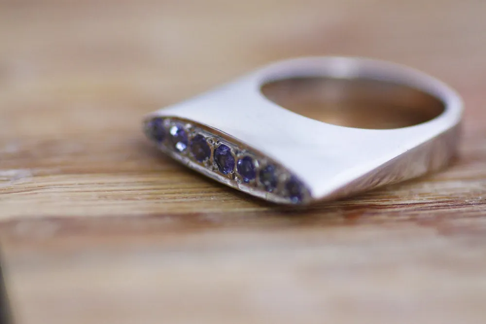 Blue Tanzanite Statement ring
