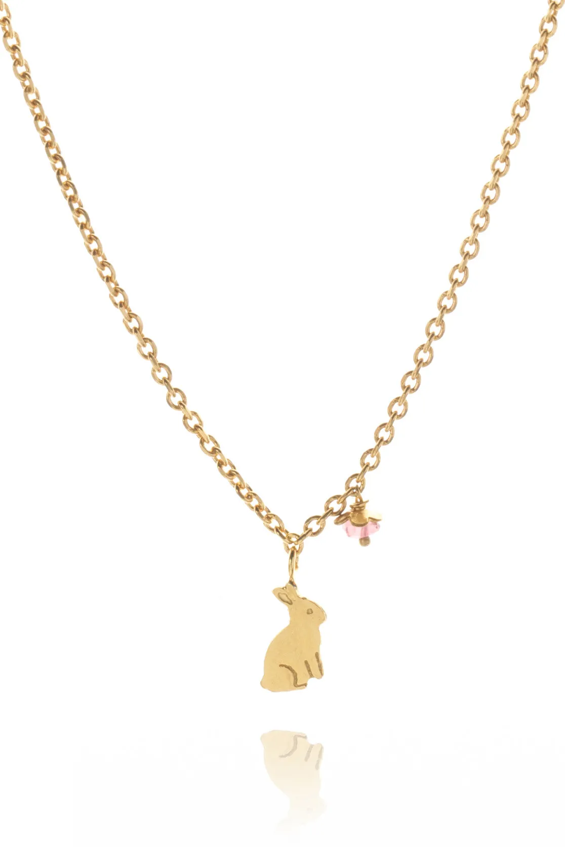 Bunny Rabbit and Flower Pendant