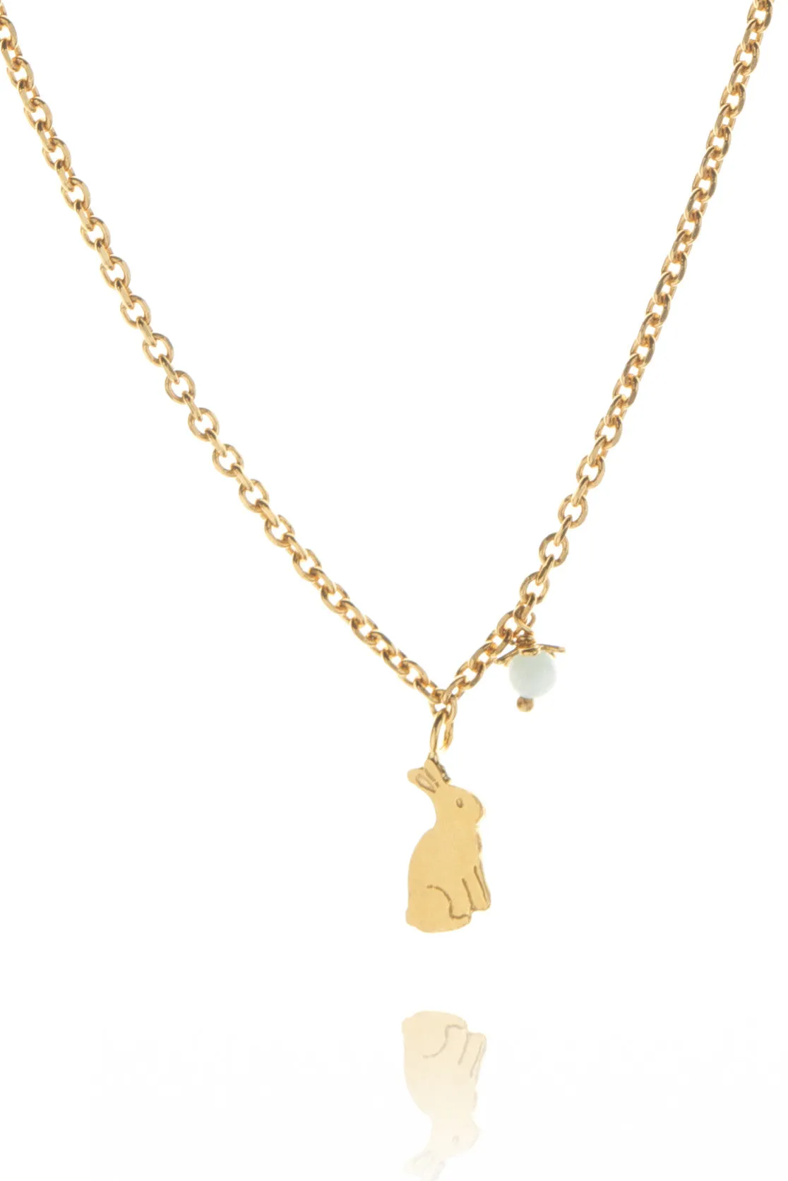 Bunny Rabbit and Flower Pendant