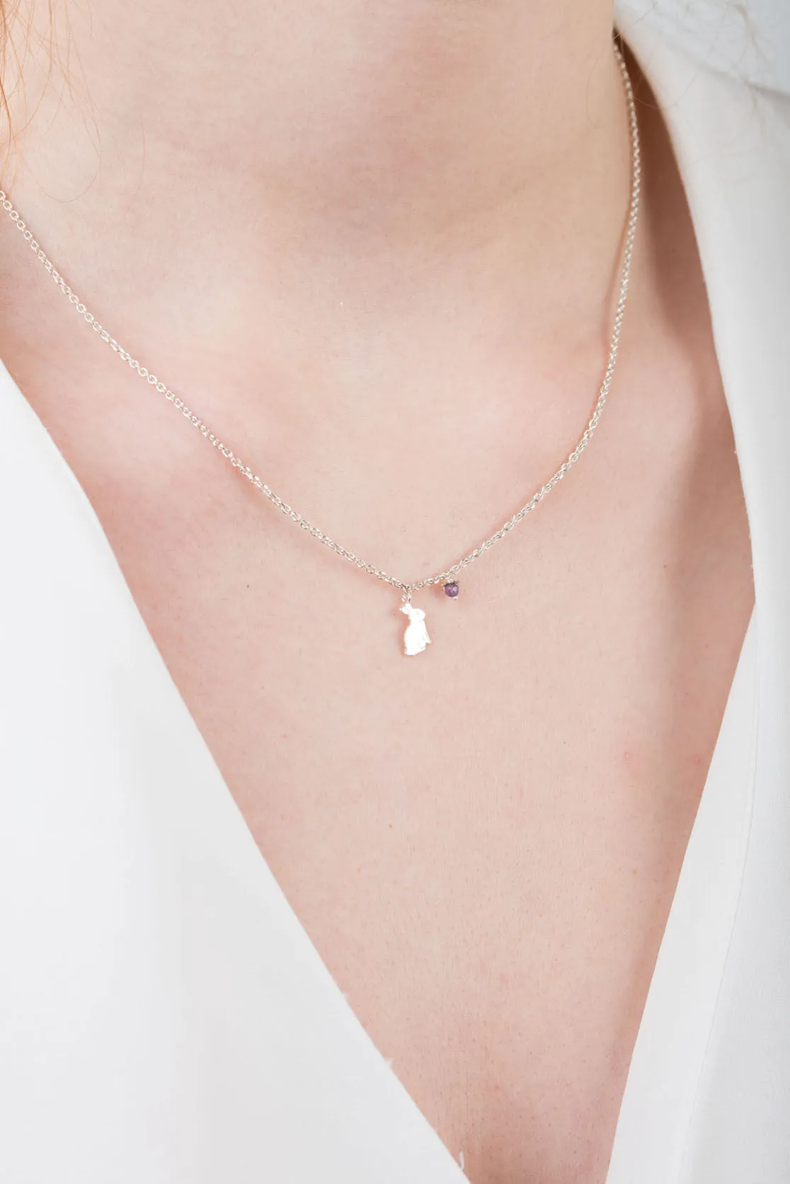 Bunny Rabbit and Flower Pendant