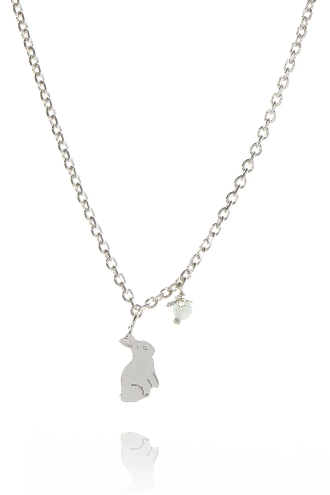Bunny Rabbit and Flower Pendant