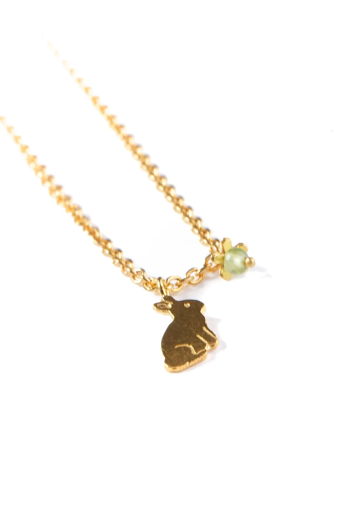 Bunny Rabbit and Flower Pendant