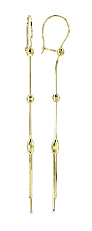 Chandelier Fancy Cut Yellow Gold Danling Earrings