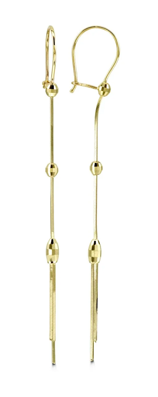 Chandelier Fancy Cut Yellow Gold Danling Earrings