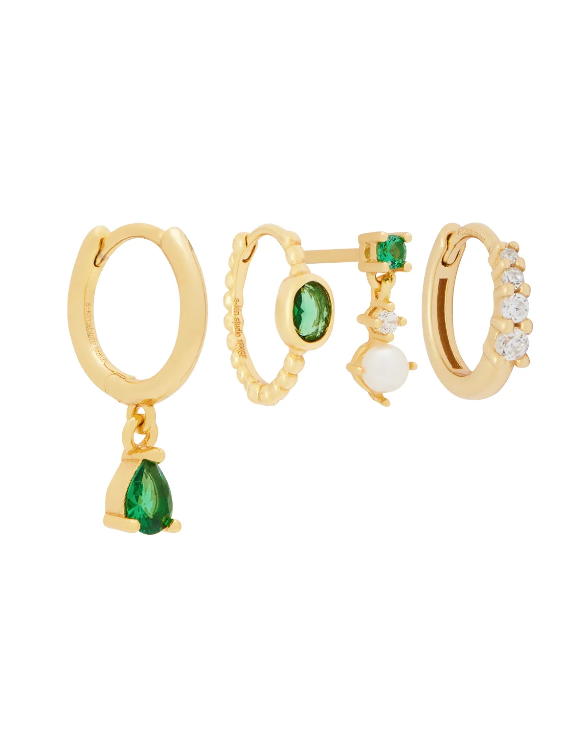 Clio Emerald Earrings Set