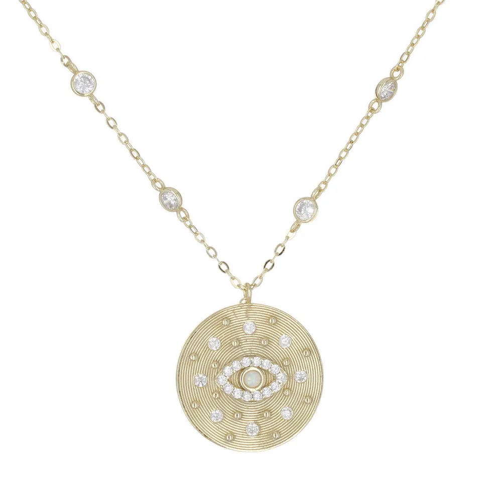 CONSTELLATION EYE MEDALLION NECKLACE