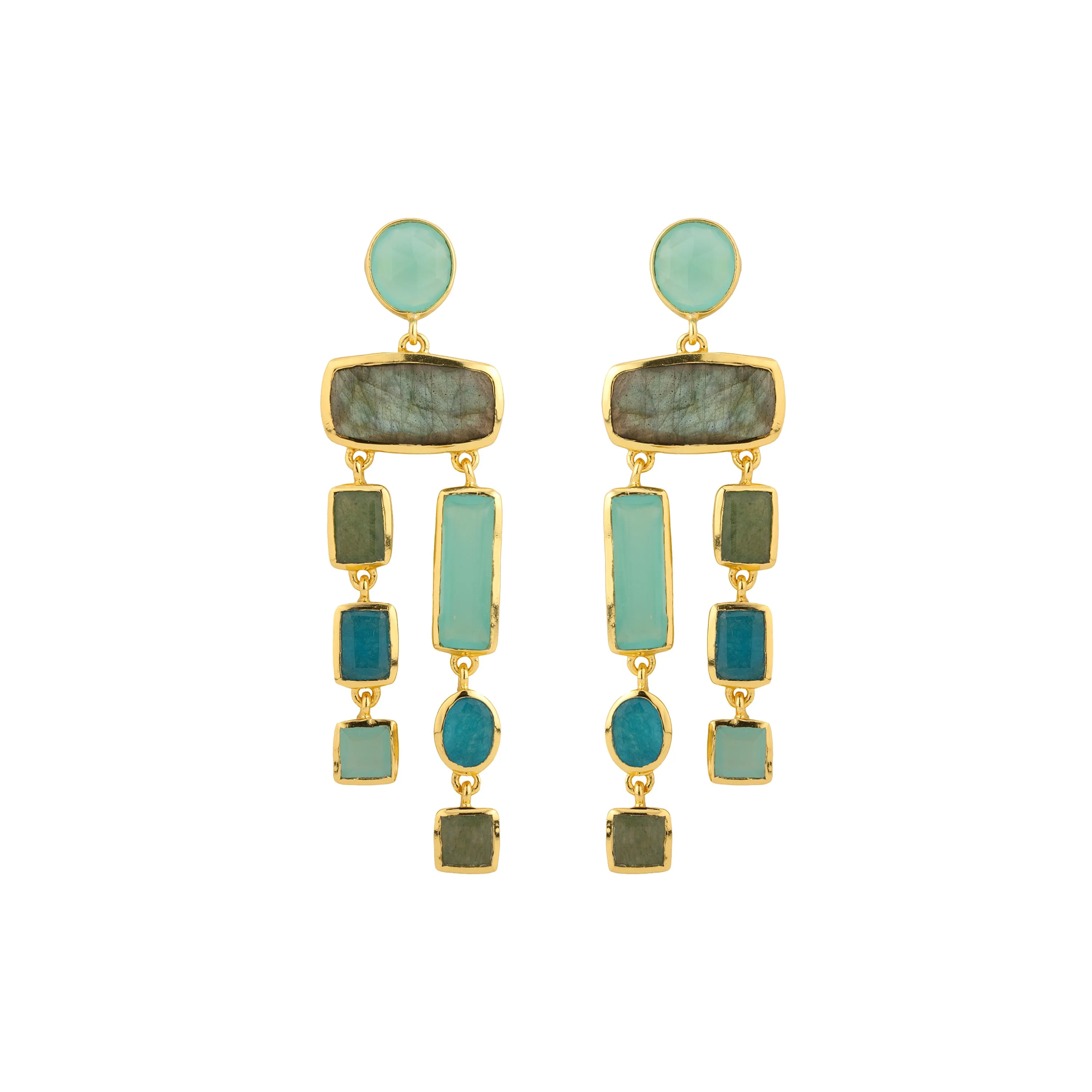 Earrings - Chandelier in Sea Foam