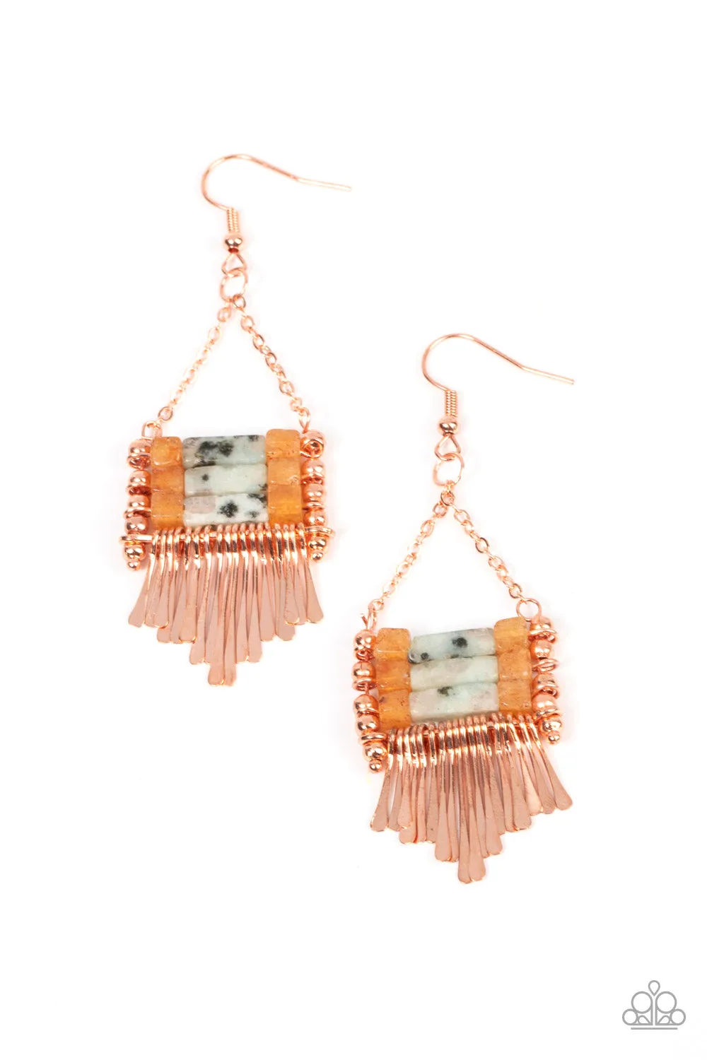 Earrings Riverbed Bounty - Copper E2247