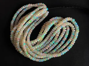 Ethiopian Opal Faceted rondelle beads
