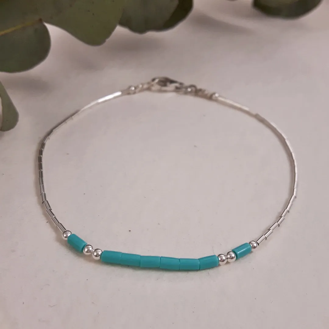 Evie Turquoise Heishi Bracelet