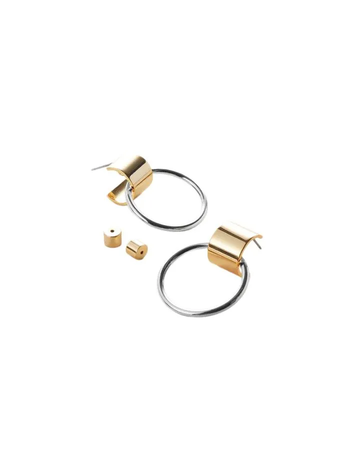 Faye Knockers Two-Tone Earrings