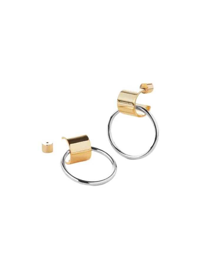Faye Knockers Two-Tone Earrings