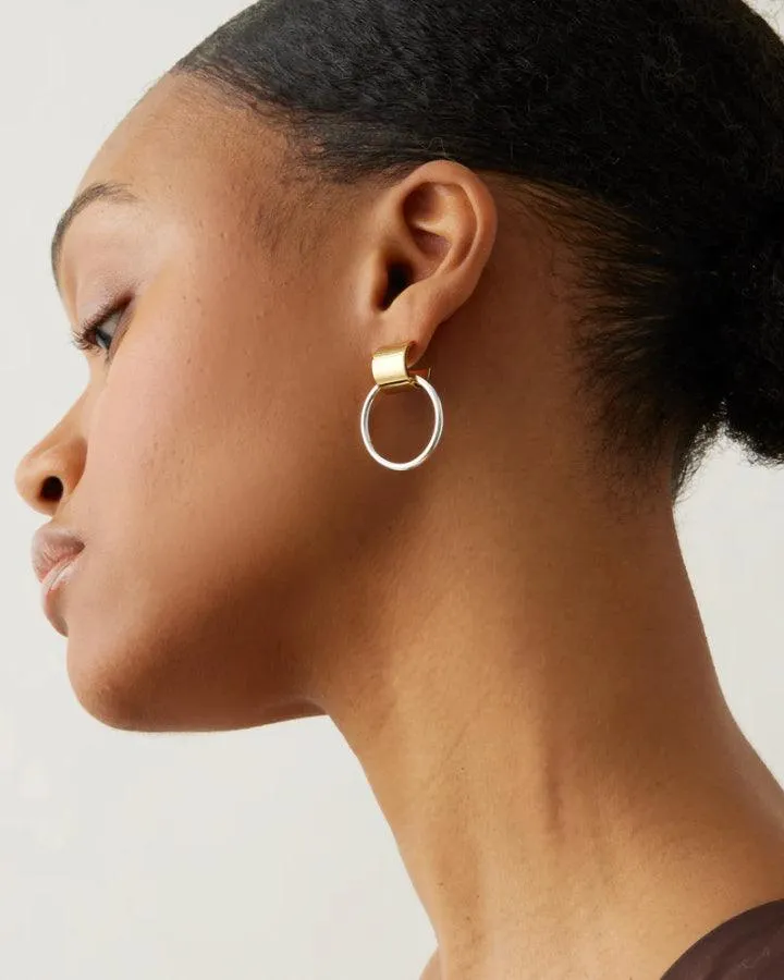 Faye Knockers Two-Tone Earrings
