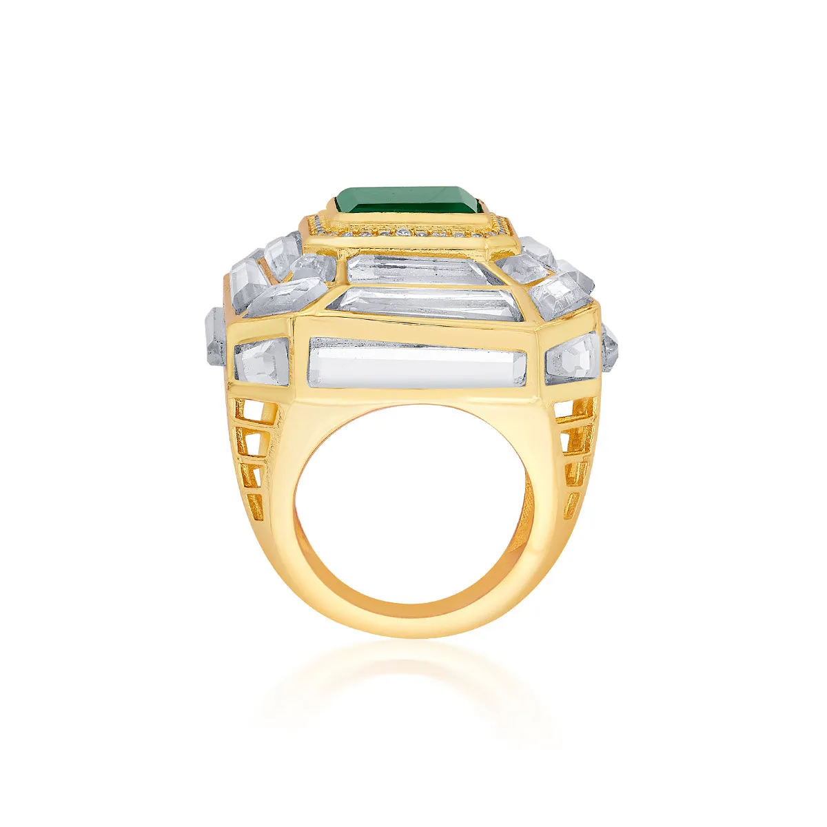 Fiesta Hydro Emerald Deco Ring