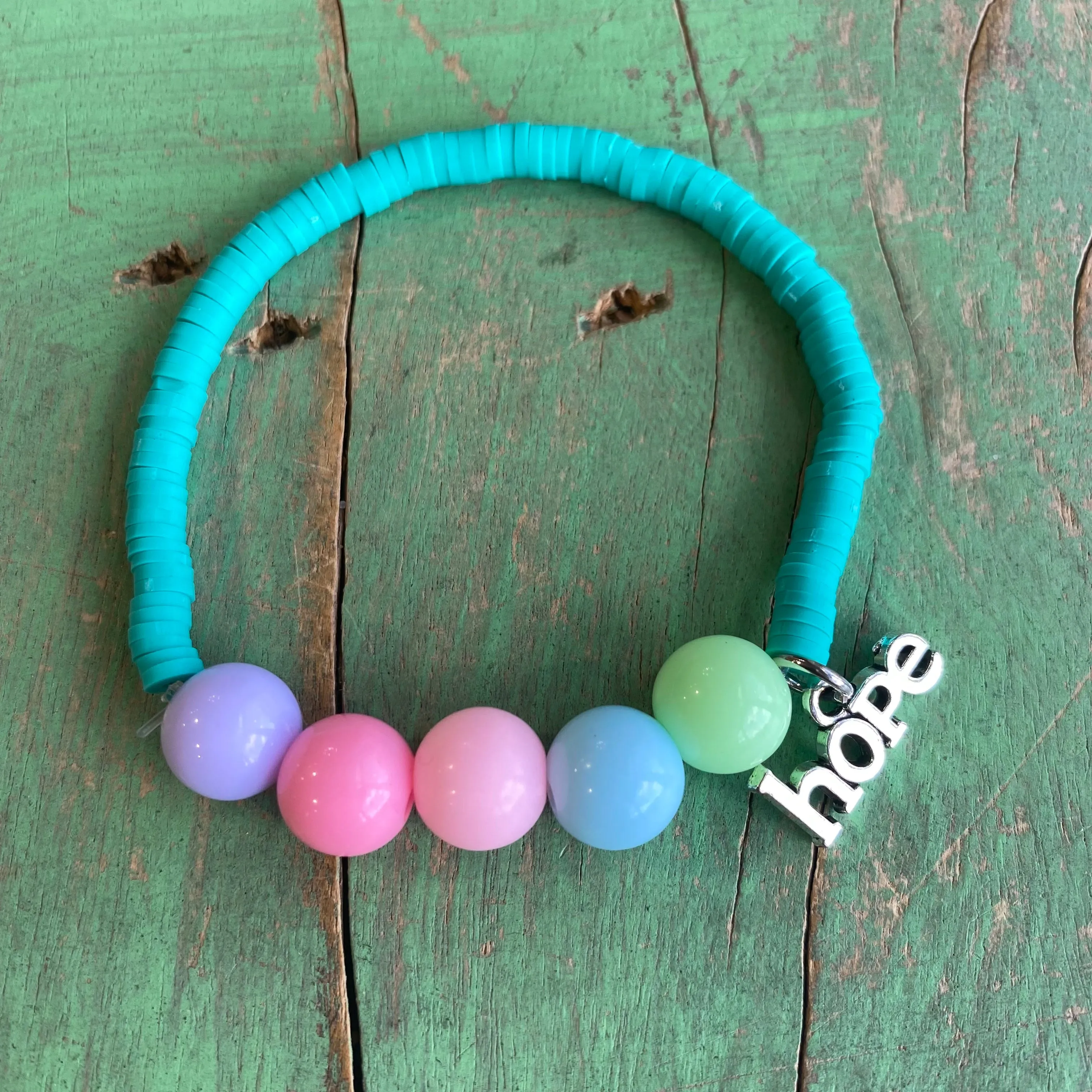Hope Pastel Bubble Bead Bracelet