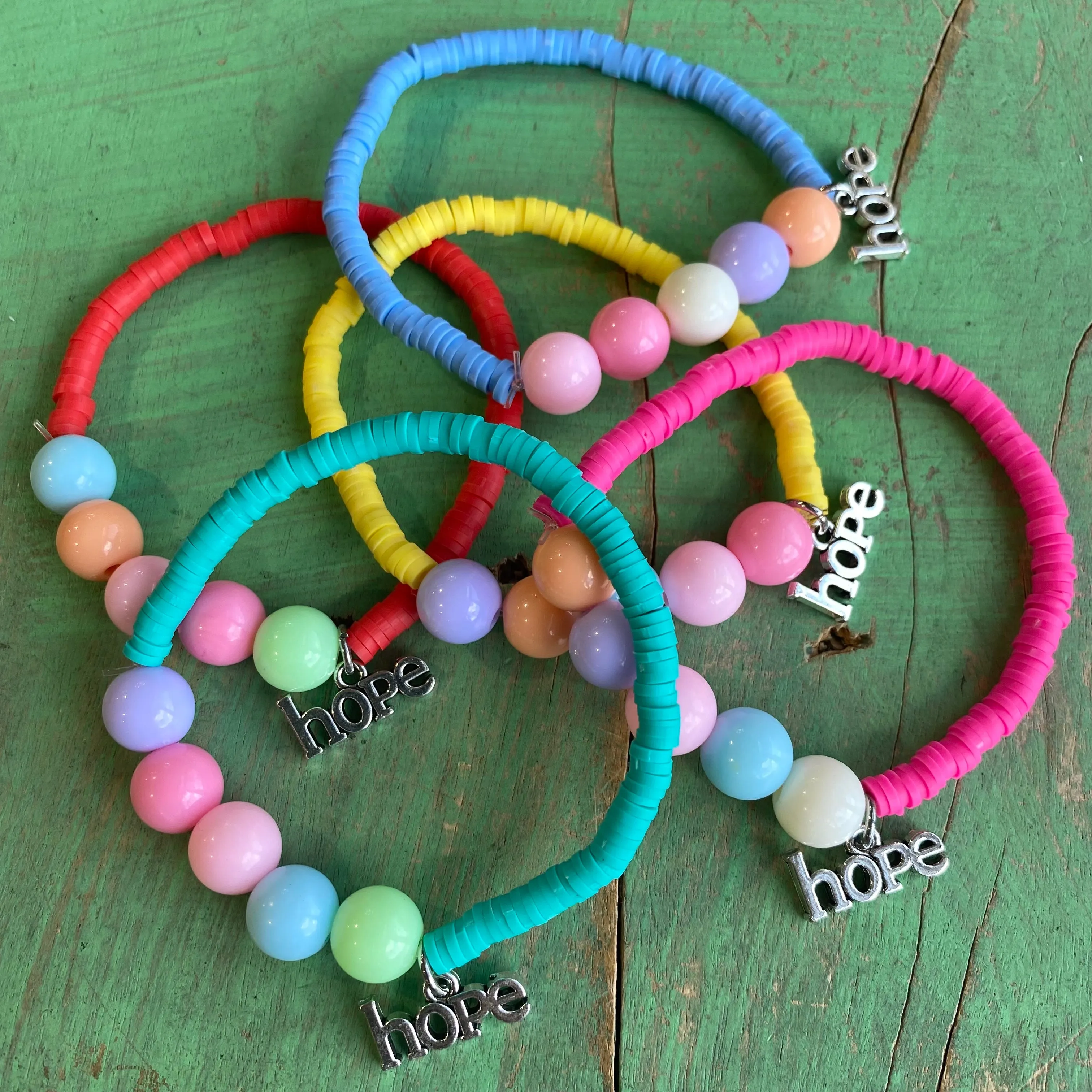 Hope Pastel Bubble Bead Bracelet