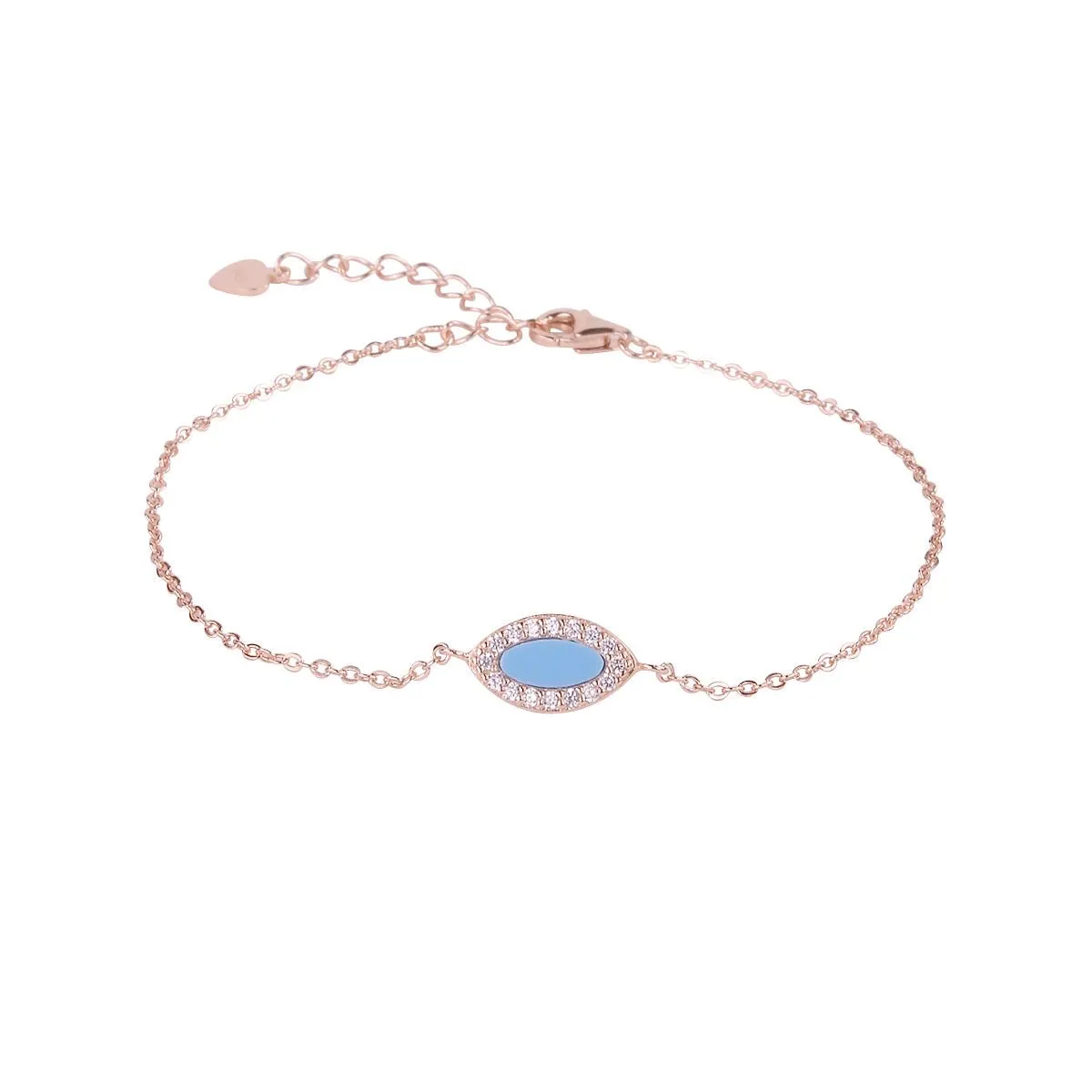 KALANI TURQUOISE EVIL EYE ROSE GOLD BRACELET