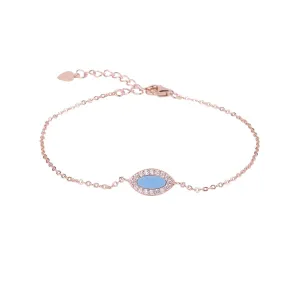 KALANI TURQUOISE EVIL EYE ROSE GOLD BRACELET