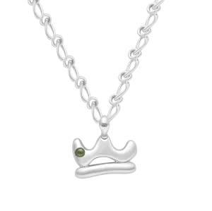Libra Peridot Pendant on Eclipse Necklace