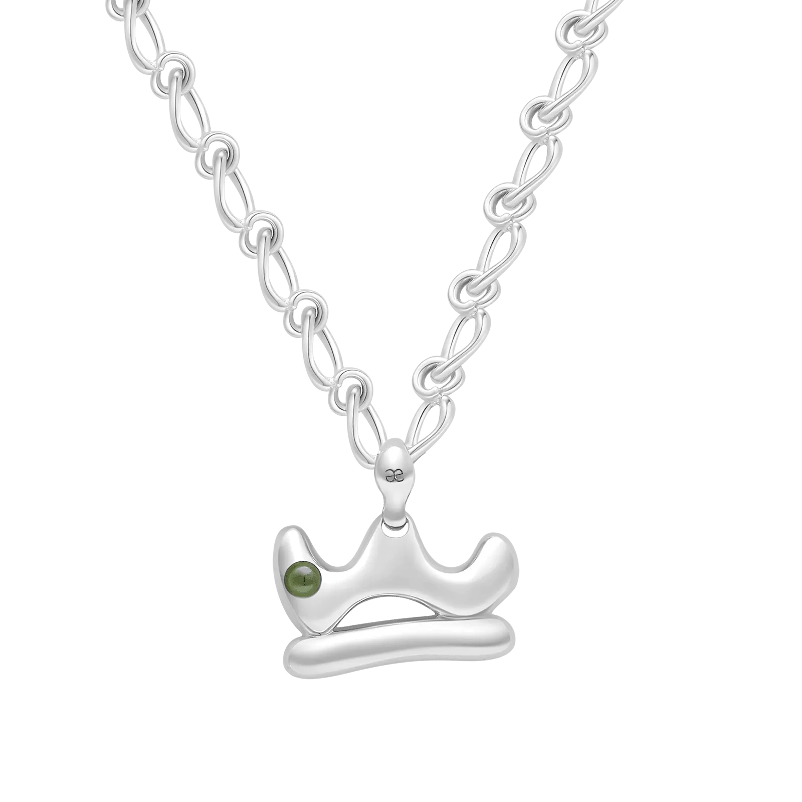 Libra Peridot Pendant on Eclipse Necklace