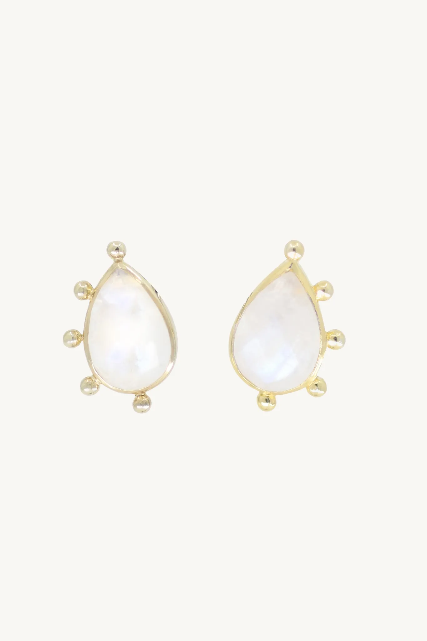 Margot Moonstone Gold Studs