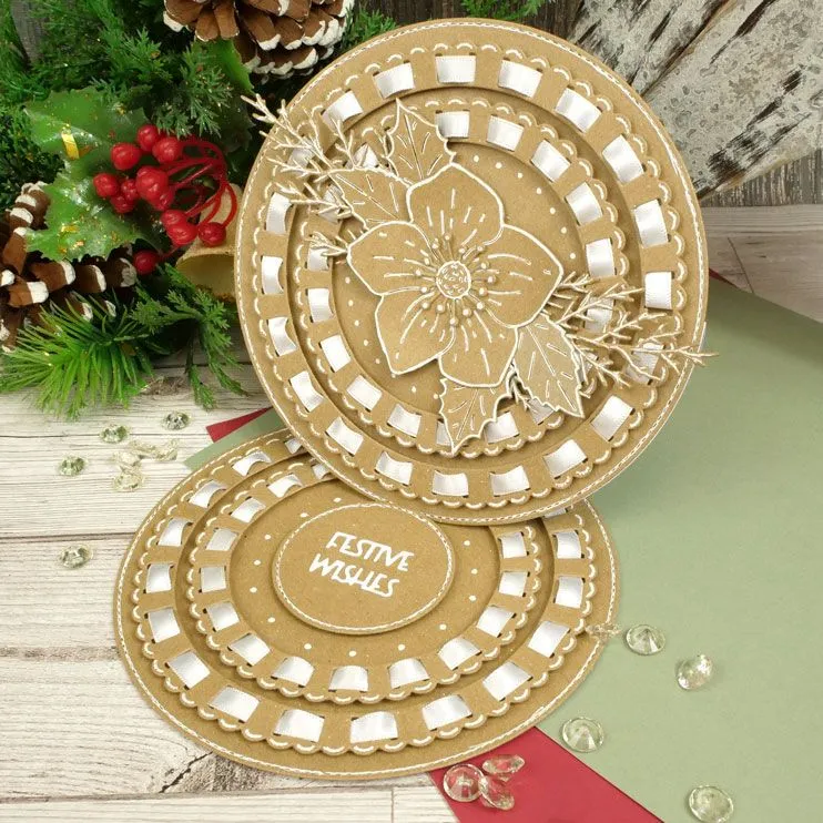 Moonstone Dies - Christmas Rose & Foliage