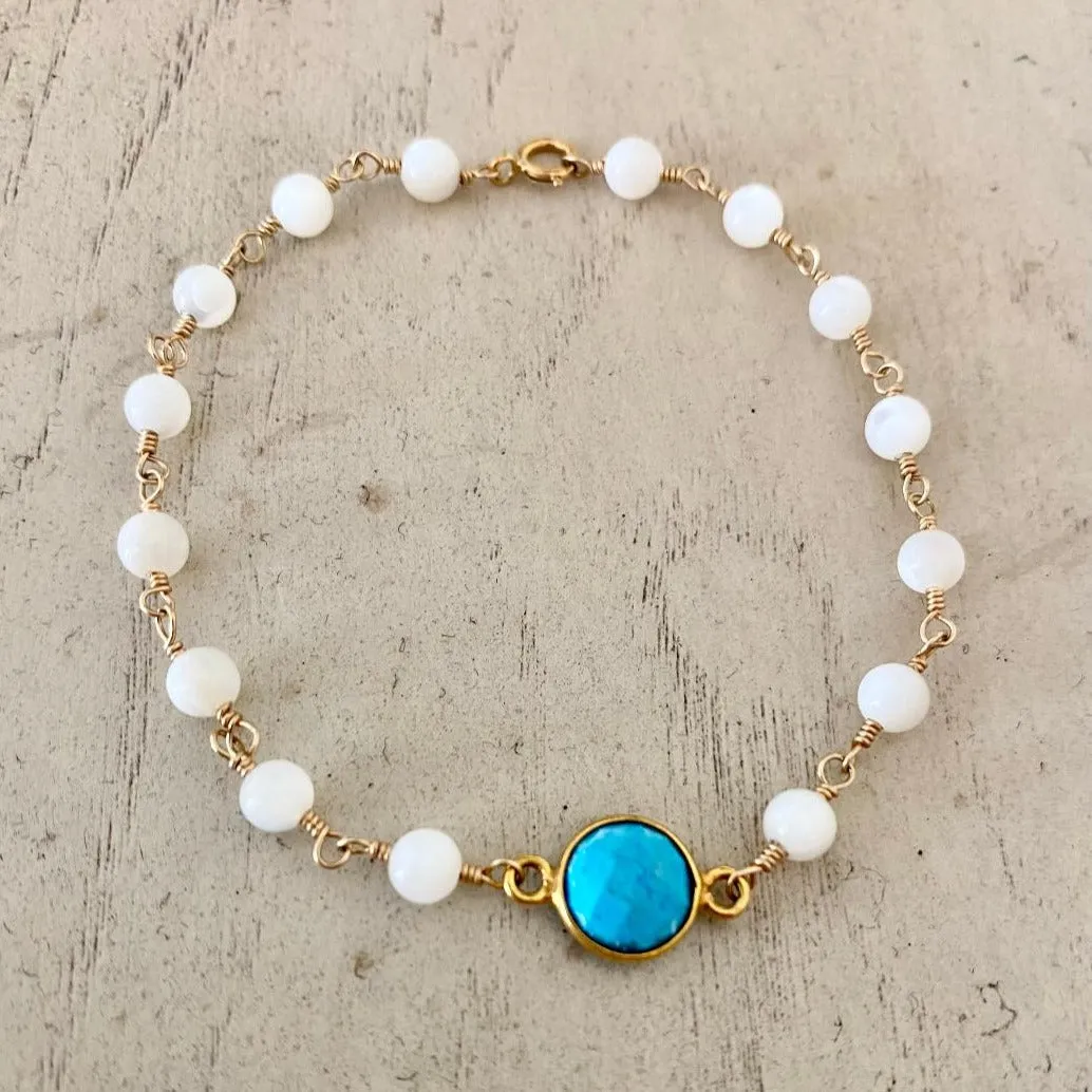 Mother of Pearl Clover Bracelet