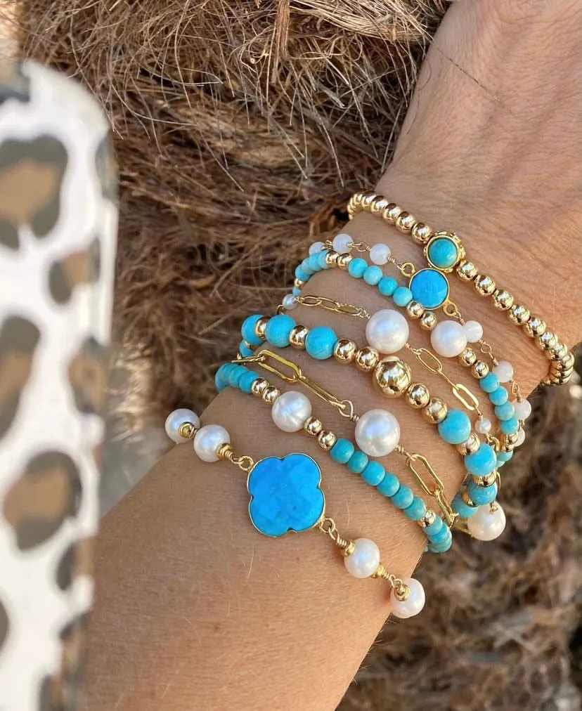 Mother of Pearl Clover Bracelet