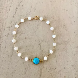 Mother of Pearl Clover Bracelet