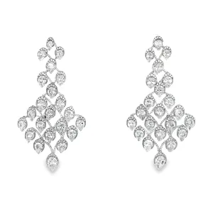 Pear Shaped Diamond Chandelier Earrings