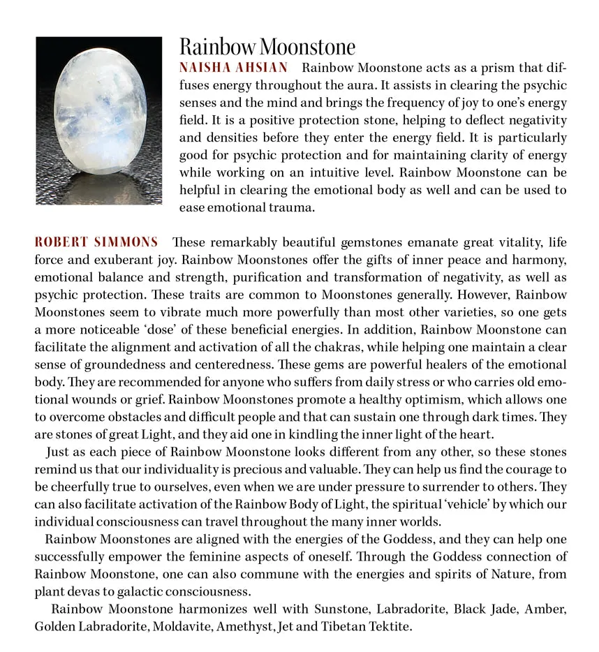 Rainbow Moonstone Crystal Pendulum .925 SS