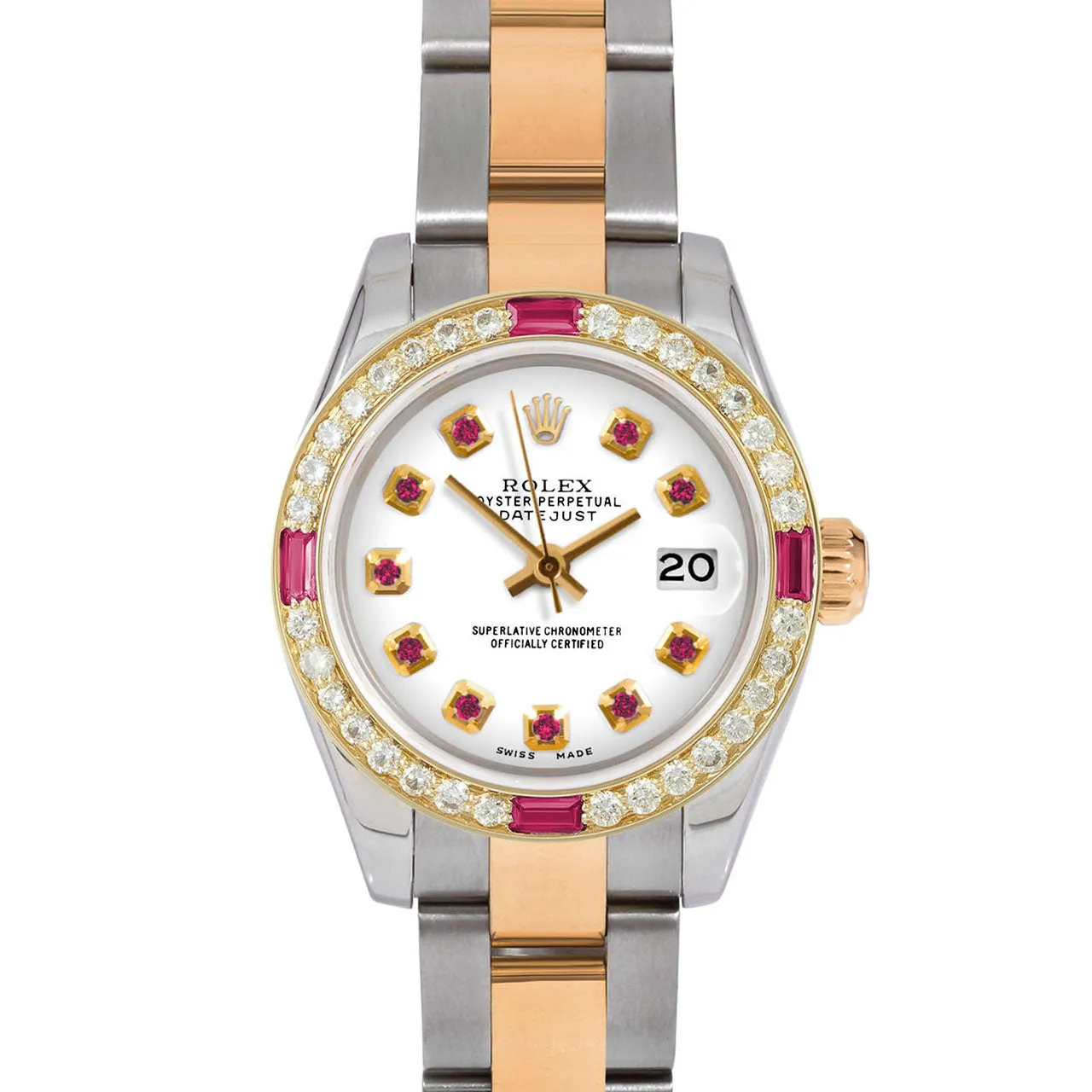 Rolex Datejust 26mm | 179173-WHT-RBY-AM-4RBY-OYS