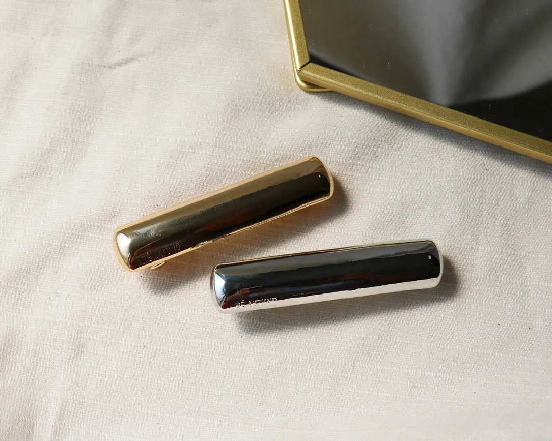 Silver Metal Square Barrette