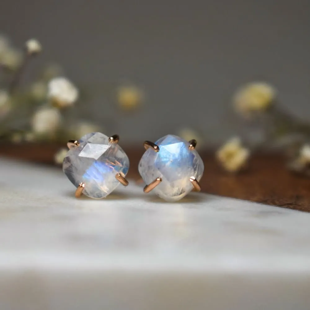 The Colette - Moonstone Stud Earrings