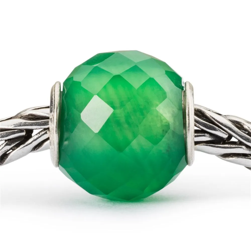 Trollbeads Round Green Onyx Facet Bead
