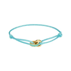 WEWA TURQUOISE CORD TURQUOISE CHIP WITH ZIRCONIA BRACELET